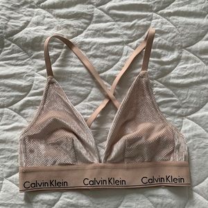 Calvin Klein Velvet Triangle Bralette